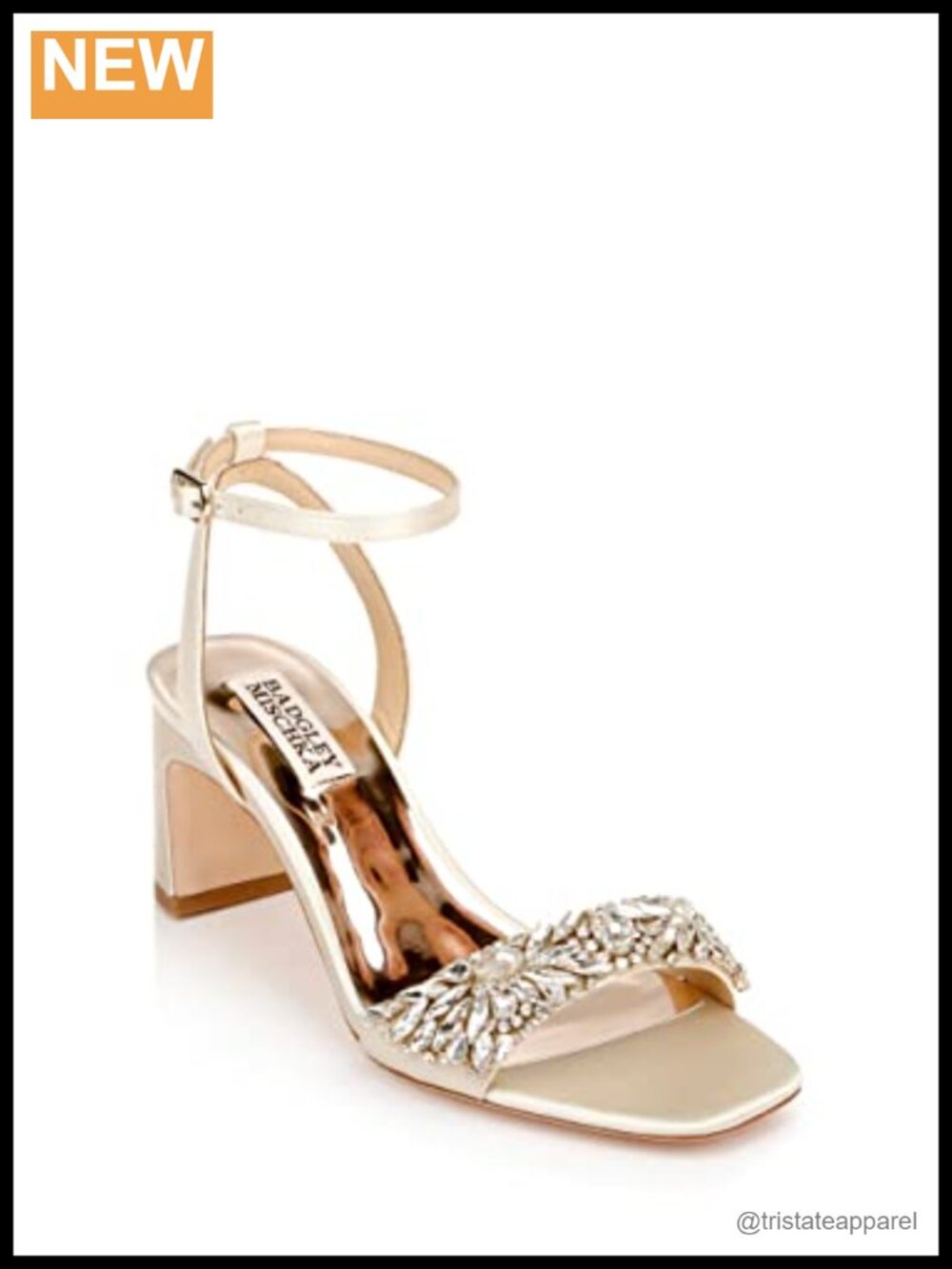 Satin Rhinestone Embellished Heeled Sandal Formal Evening Ankle Strap